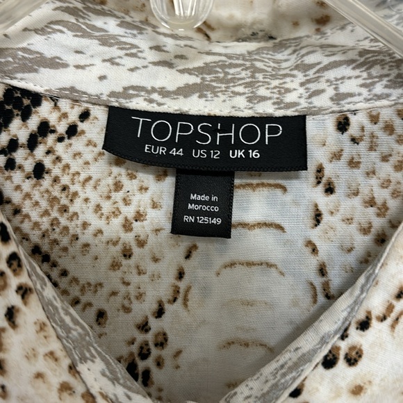 Topshop Midi Snakeskin Print Dress 12 - Picture 7 of 9